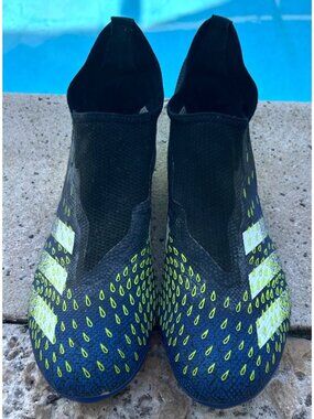 Adidas Predator Mutator Firm Ground Soccer Cleats Black Yellow Mens US 10.5